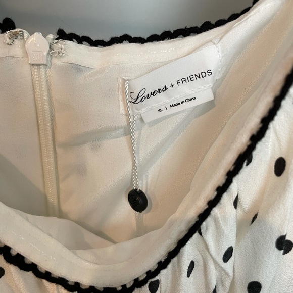 NWT Lovers + Friends Black & White Polka Dot Dress - Picture 7 of 11